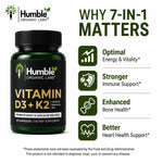 Humble Organic Labs Vitamin D3 + K2 – 60 Capsules